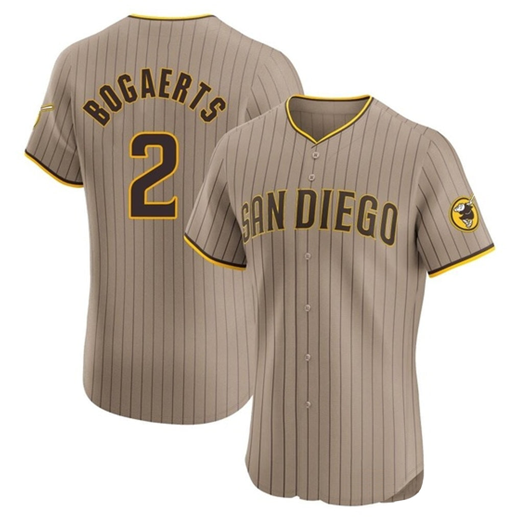 S.Diego Padres #2 Xander Bogaerts Player Khaki Home Limited Elite Fdoa Stitched Jerseys