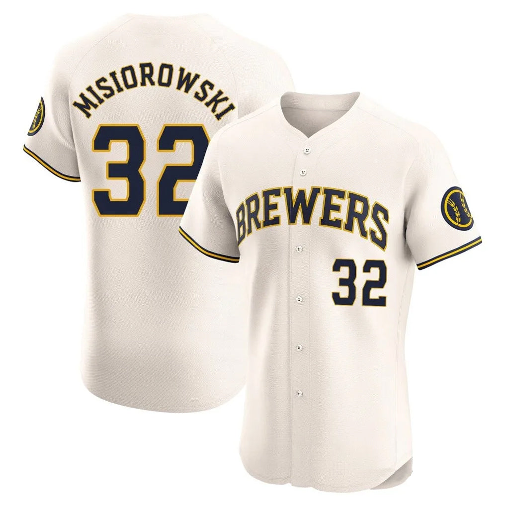 M.Brewers #32 Jacob Misiorowski Player Cream Home Limited Elite Fdoa Stitched Jerseys