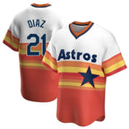 H.Astros #21 Yainer Diaz Player Rainbow Cooperstown Collection T-shirt Gdoa Stitched Jerseys