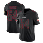 SF.49ers #54 Fred Warner Player Black Impact Limited Home Game Gdoa Stitched Jerseys