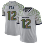 S.Seahawks #12 12th Fan Player Grey Limited 2025 Rivalries Collection Home Game Gdoa Stitched Jerseys
