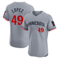 M.Twins #49 Pablo Lopez Player Gray Home Limited Elite Fdoa Stitched Jerseys