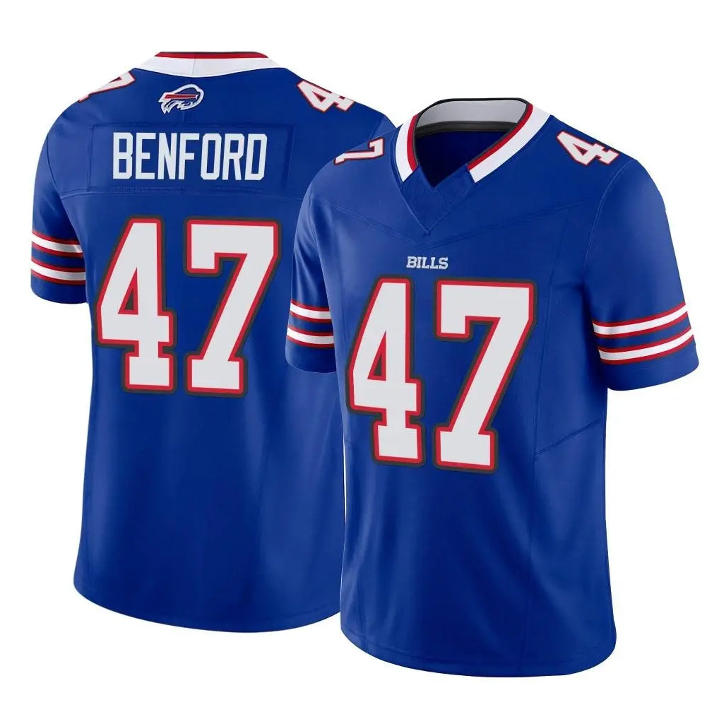 B.Bills #47 Christian Benford Player Royal Vapor F.U.S.E. Limited Home Game Gdoa Stitched Jerseys