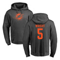 M.Dolphins #5 Jaylen Wright Player Darkgray Pullover Hoodies Limited Gdoa Stitched Jerseys