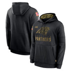 C.Panthers ## Panthers Blank Player Black Salute to Service Pullover Hoodies Limited Game Gdoa Stitched Jerseys