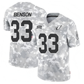 A.Cardinals #33 Trey Benson Player Camo Salute to Service Limited Gdoa Stitched Jerseys