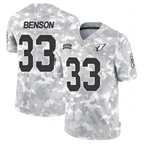 A.Cardinals #33 Trey Benson Player Camo Salute to Service Limited Gdoa Stitched Jerseys