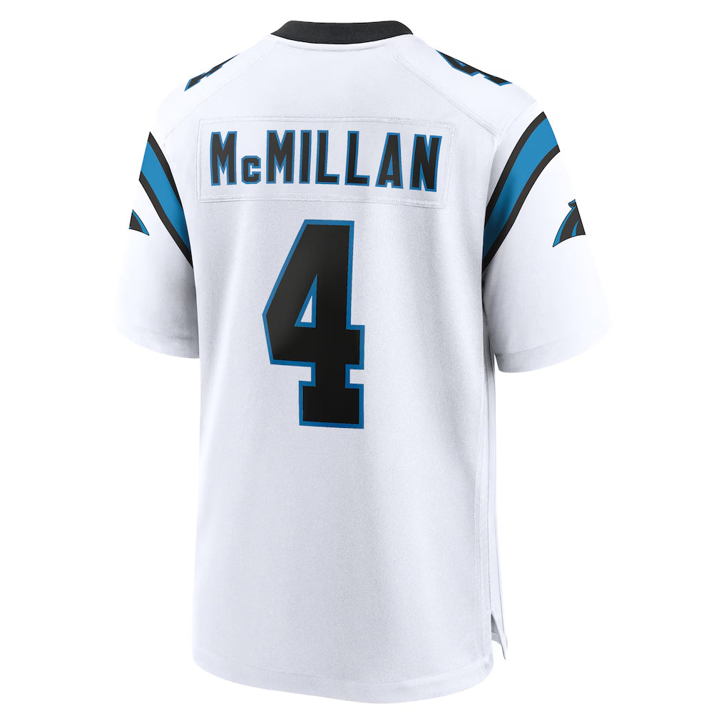 C.Panthers #4 Tetairoa McMillan Player White Home Game Gdoa Stitched Jerseys