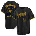 Athletics #21 Tyler Soderstrom Player Black Snake Skin City Home Game Gdoa Stitched Jerseys