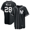 NY.Yankees #28 Austin Wells Player Black Out Game Home Fdoa Stitched Jerseys