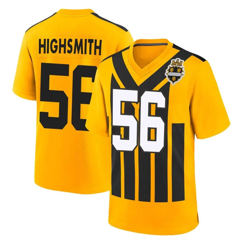 P.Steelers #56 Alex Highsmith Player Gold Limited 1933 Throwback Home Game Gdoa Stitched Jerseys