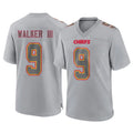 KC.Chiefs #9 Kenneth Walker III Player Gray Atmosphere Fashion Game Gdoa Stitched Jerseys