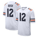 C.Bears #12 Devin Bush Player White Classic Home Game Gdoa Stitched Jerseys
