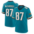 J.Jaguars #87 Keenan McCardell Player Teal Prowler Throwback Limited Home Game Gdoa Stitched Jerseys