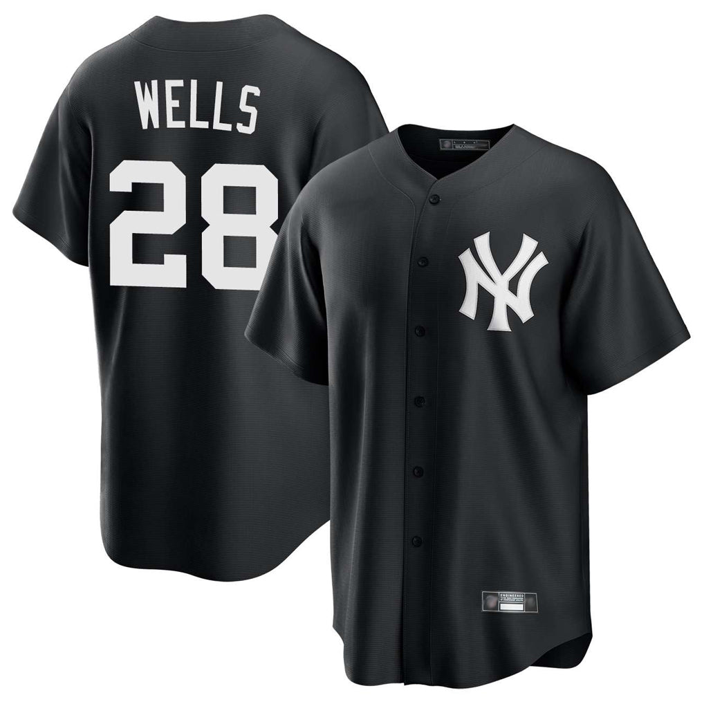 NY.Yankees #28 Austin Wells Player Black Game Home Fdoa Stitched Jerseys