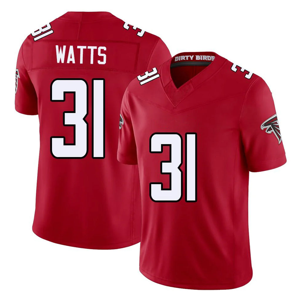 A.Falcons #31 Xavier Watts Player Red Team Color Vapor F.U.S.E. Limited Gdoa Stitched Jerseys