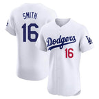 LA.Dodgers #16 Will Smith Player White Limited Elite Home Fdoa Stitched Jerseys