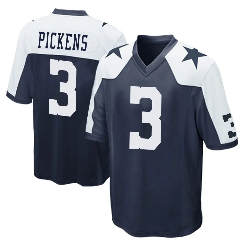 D.Cowboys #3 George Pickens Player Navy-White Alternate Home Game Gdoa Stitched Jerseys