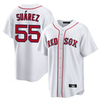 B.Red Sox #55 Ranger Su¨¢rez Player White Home Game Gdoa Stitched Jerseys