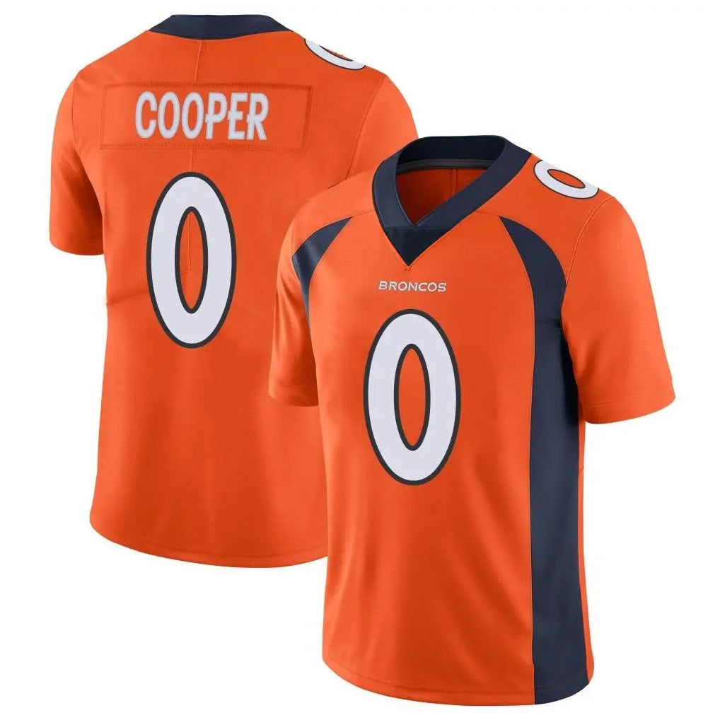 D.Broncos #0 Jonathon Cooper Player Orange Color Vapor Untouchable Limited Game Gdoa Stitched Jerseys