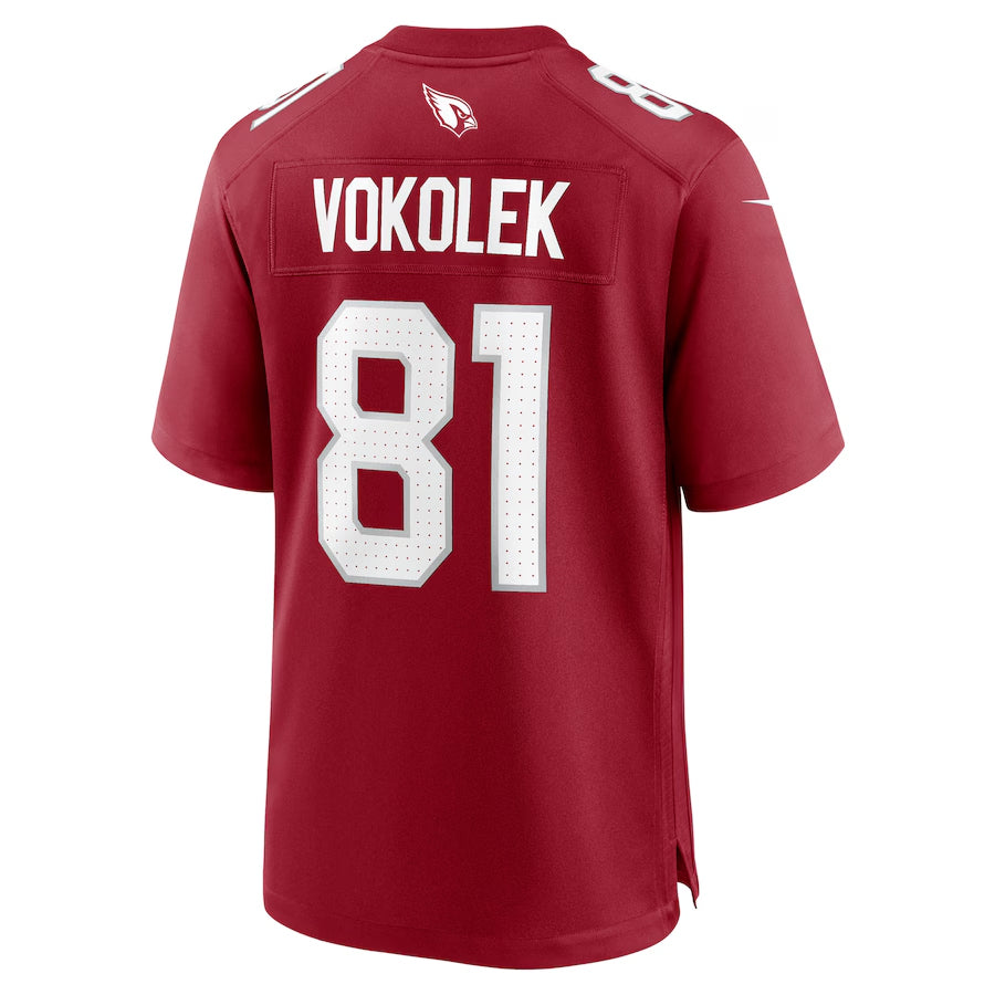 A.Cardinals #81 Travis Vokolek Player Cardinal Home Game Gdoa Stitched Jerseys