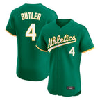 Athletics #4 Lawrence Butler Player Kelly Green Limited Elite Home Game Gdoa Stitched Jerseys