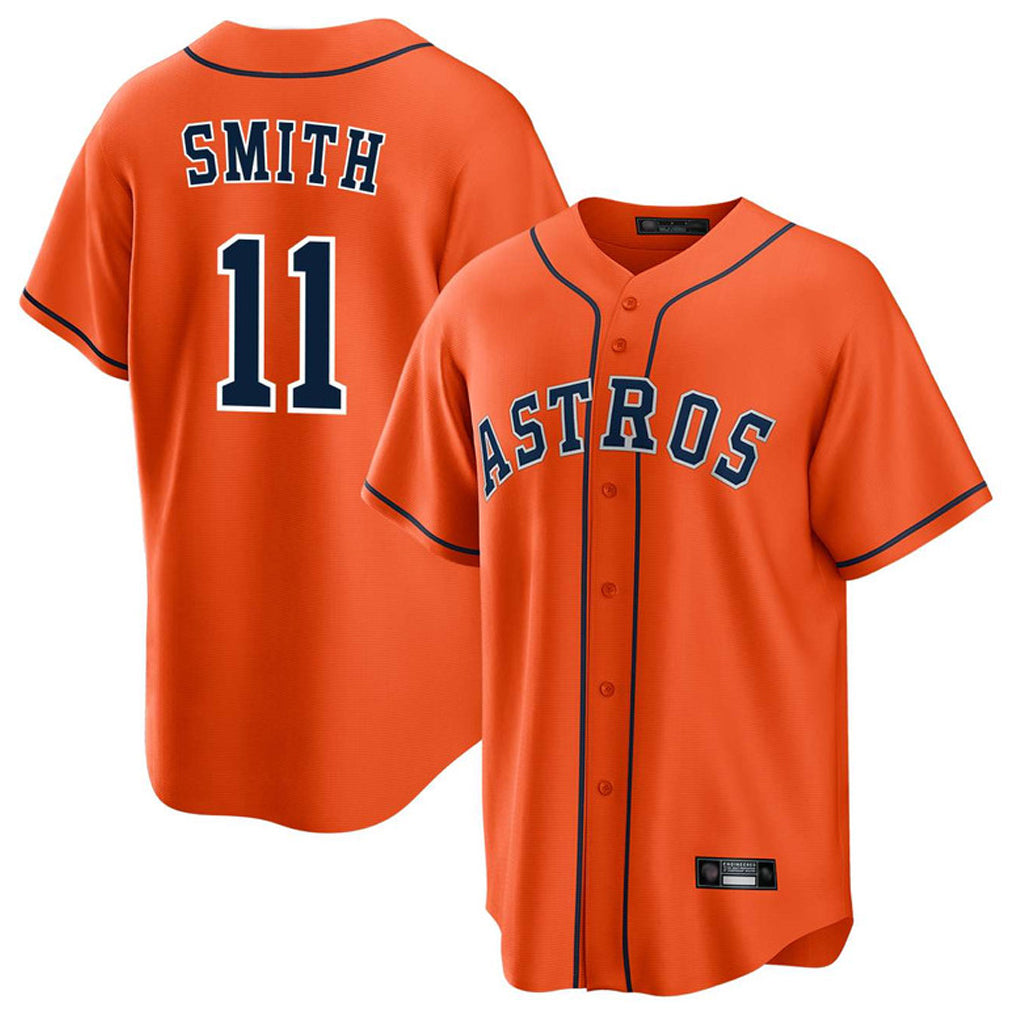 H.Astros #11 Cam Smith Player Orange Home Game Gdoa Stitched Jerseys