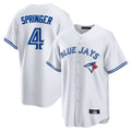 T.Blue Jays #4 George Springer Player White Home Game Fdoa Stitched Jerseys