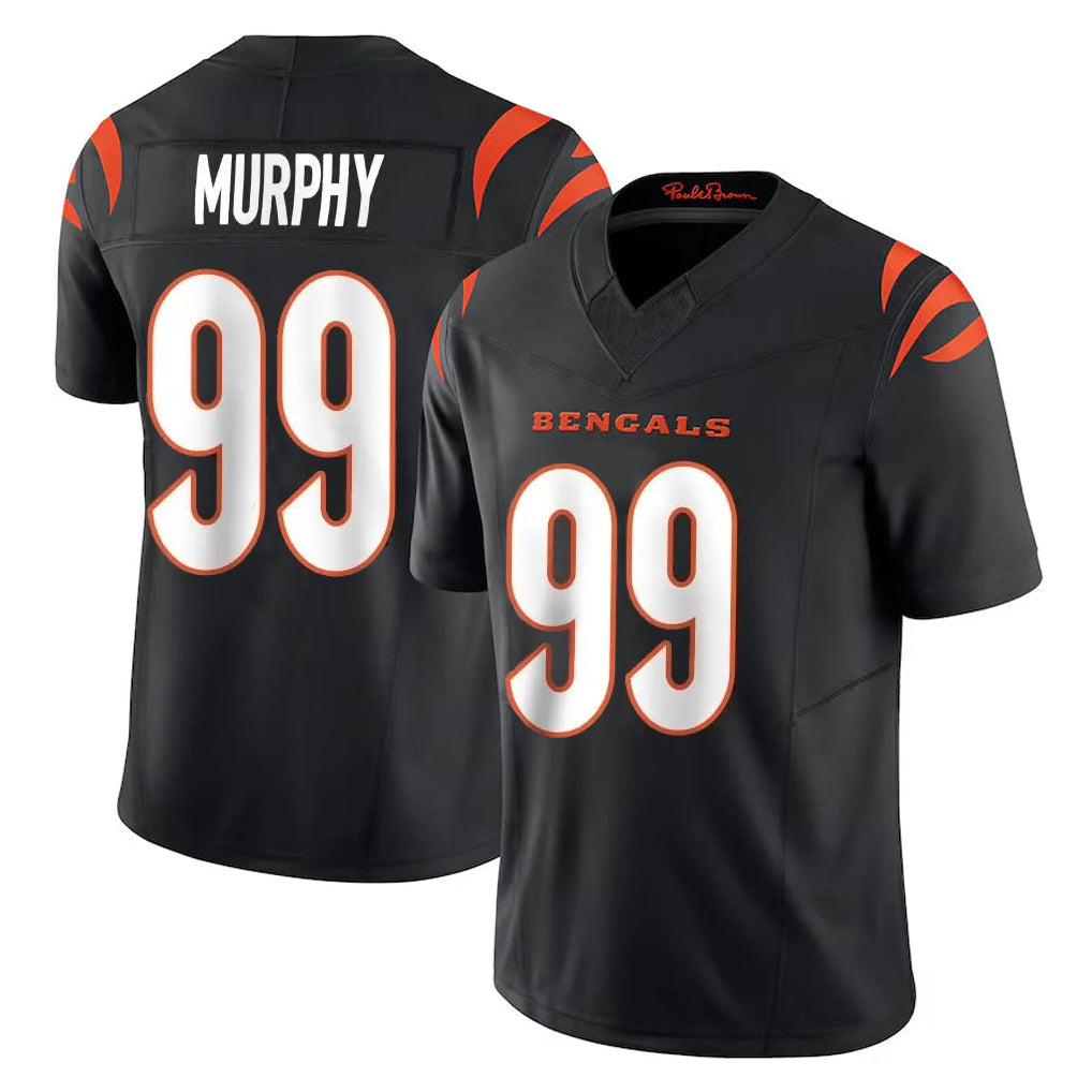 C.Bengals #99 Myles Murphy Player Black Vapor F.U.S.E. Limited Home Game Gdoa Stitched Jerseys