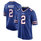 B.Bills #2 DJ Moore Player Royal Home Game Gdoa Stitched Jerseys