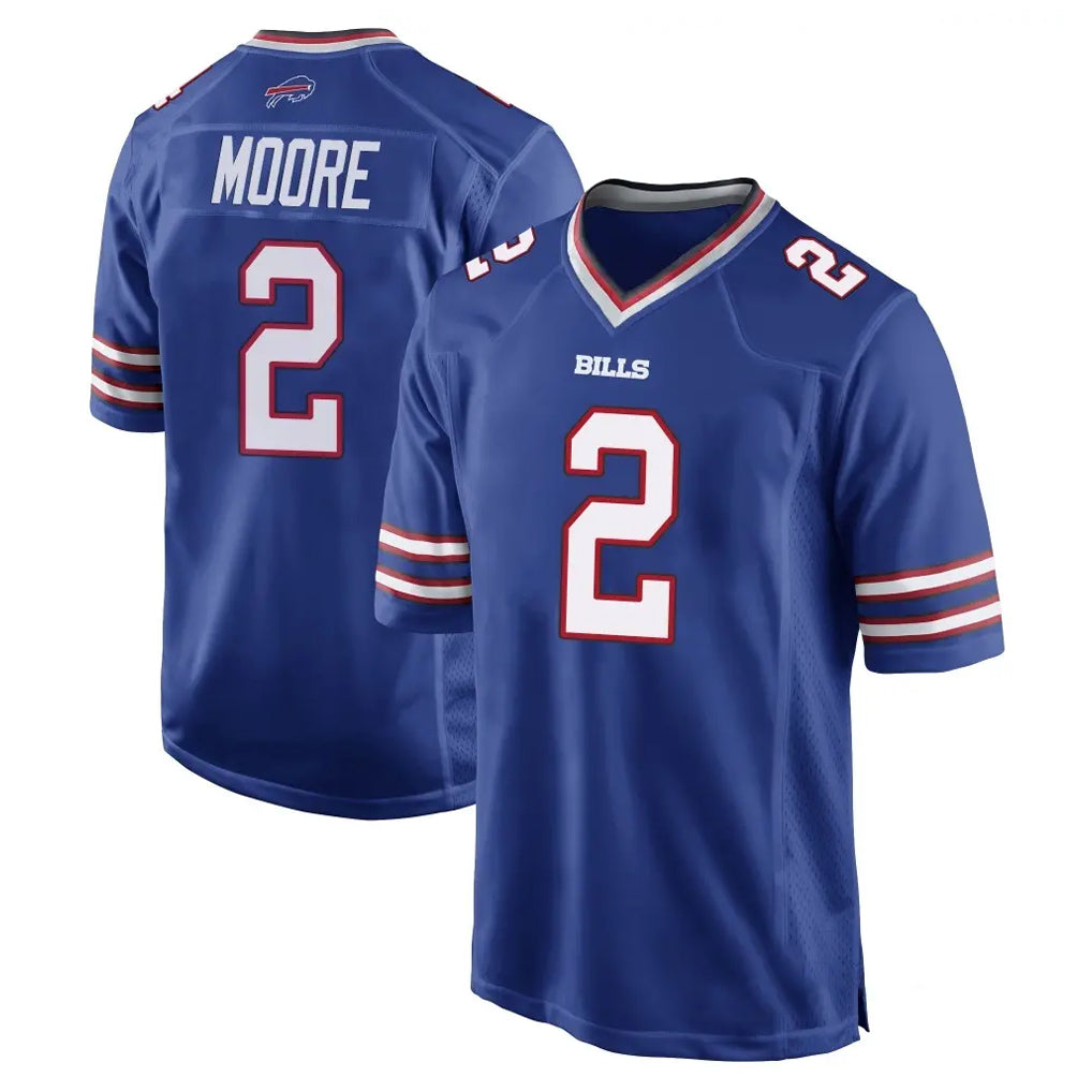 B.Bills #2 DJ Moore Player Royal Home Game Gdoa Stitched Jerseys