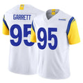 LA.Rams #95 Myles Garrett Player White Limited Vapor F.U.S.E. Home Game Gdoa Stitched Jerseys