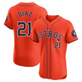 H.Astros #21 Yainer Diaz Player Orange Home Limited Elite Gdoa Stitched Jerseys