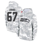S.Seahawks #67 Charles Cross Player Arctic Camo Limited Salute to Service Pullover Hoodies Game Gdoa Stitched Jerseys