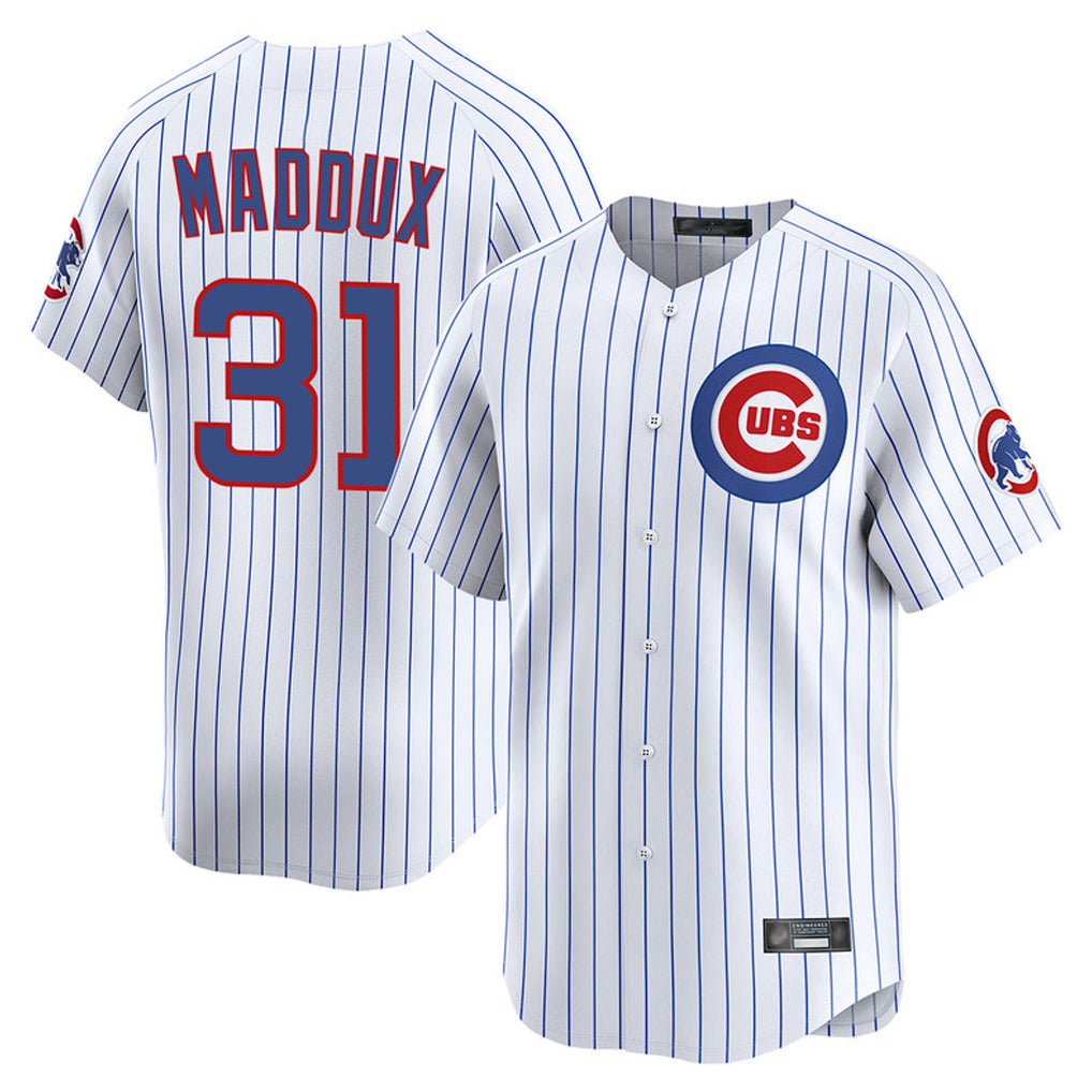 C.Cubs #31 Greg Maddux Player White Limited Home Game Gdoa Stitched Jerseys