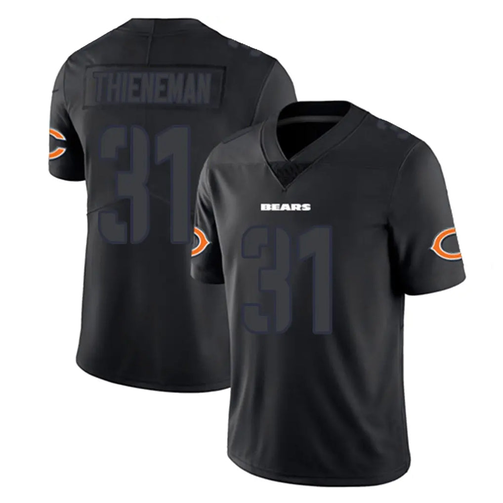 C.Bears #31 Dillon Thieneman Player Black Impact Limited Game Gdoa Stitched Jerseys