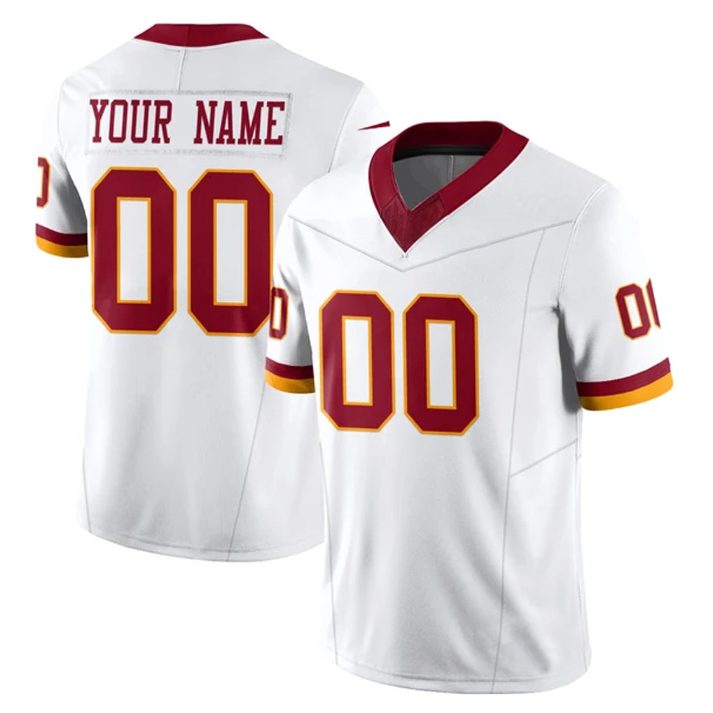 Custom W.Commanders White Limited Vapor F.U.S.E. Home Game Any Name & Numbers Gdoa Stitched Jerseys