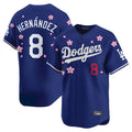 LA.Dodgers #8 Enrique Hern¨¢ndez Player Royal Tokyo Series Vapor Premier Limited Fdoa Stitched Jerseys