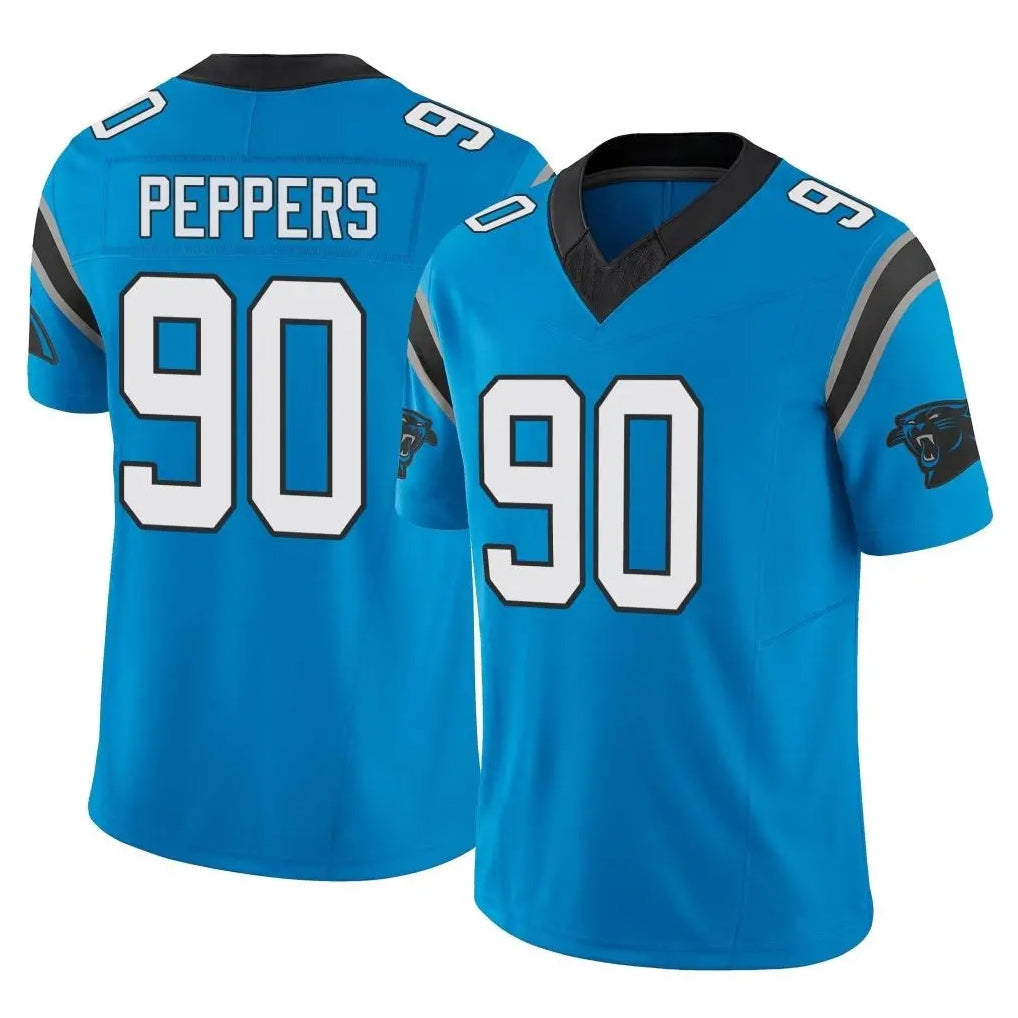 C.Panthers #90 Julius Peppers Player Blue Vapor F.U.S.E. Limited Home Game Gdoa Stitched Jerseys