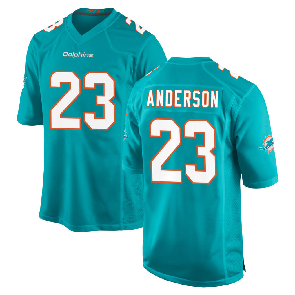 M.Dolphins #23 Zayne Anderson Player Aqua Home Game Gdoa Stitched Jerseys
