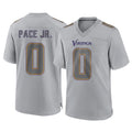 M.Vikings #0 Ivan Pace Jr. Player Gray Atmosphere Fashion Home Game Gdoa Stitched Jerseys