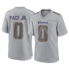 M.Vikings #0 Ivan Pace Jr. Player Gray Atmosphere Fashion Home Game Gdoa Stitched Jerseys