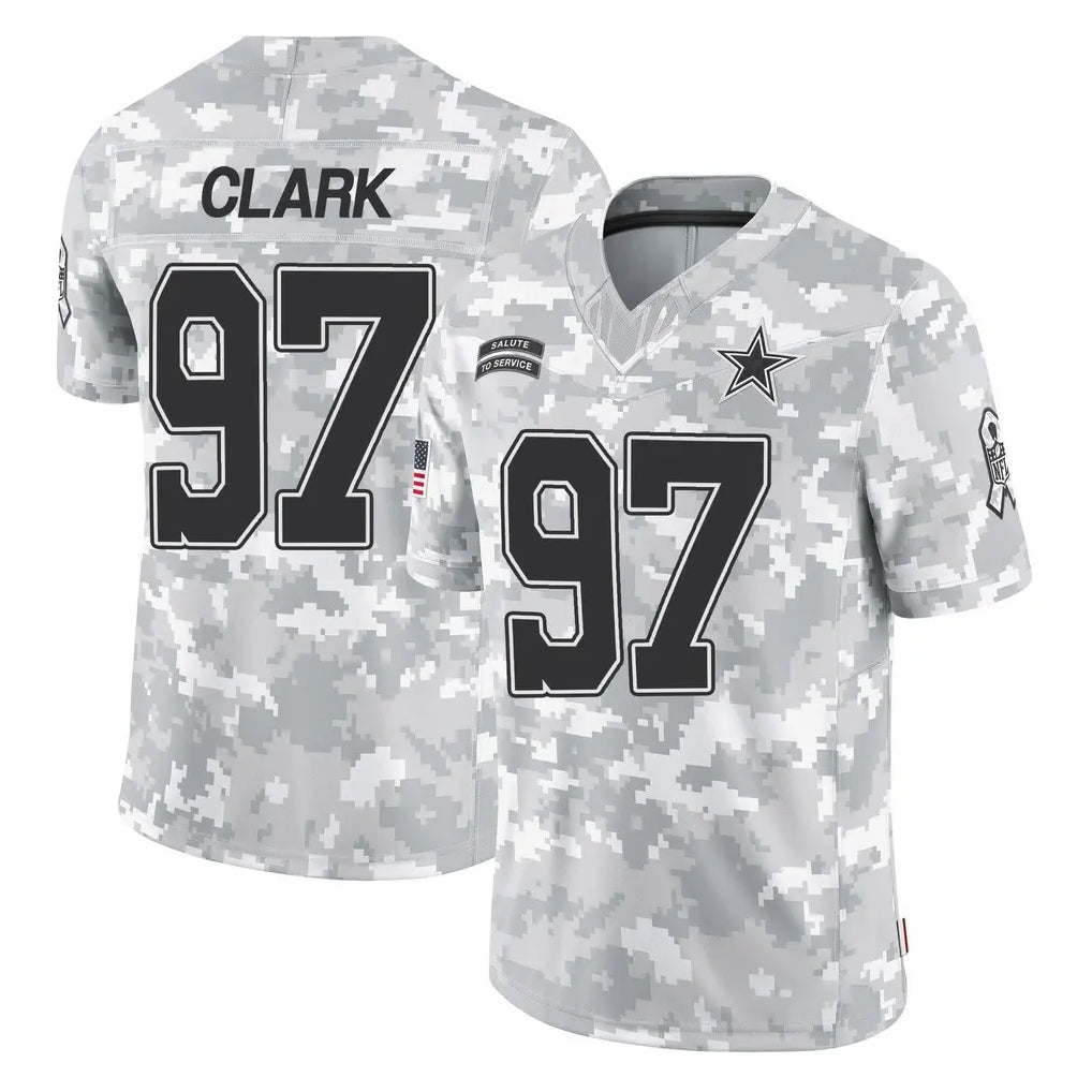 D.Cowboys #97 Kenny Clark Player Arctic Camo Salute to Service Limited Home Game Gdoa Stitched Jerseys