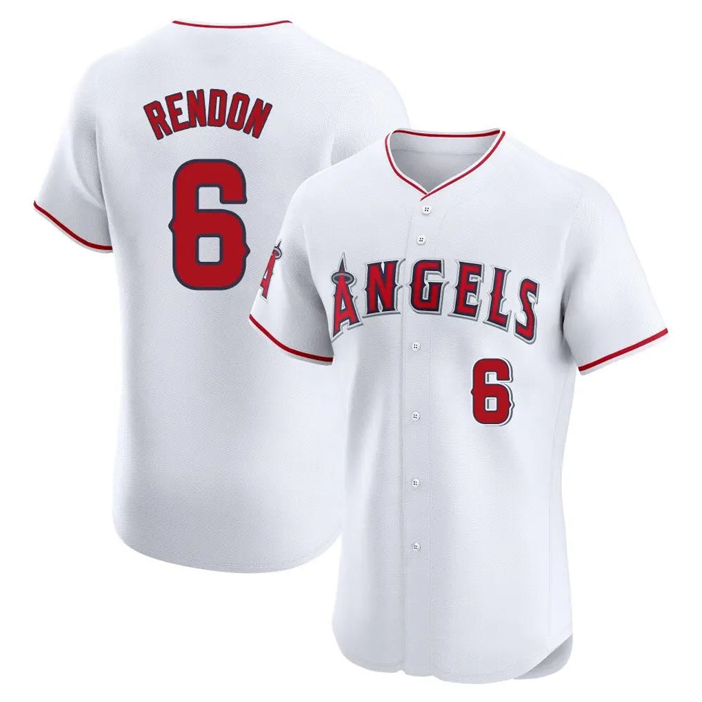 LA.Angels #6 Anthony Rendon Player White Limited Elite Fdoa Stitched Home Jerseys