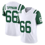 NY.Jets #66 Joe Tippmann Player White Limited Classic Vapor F.U.S.E. Home Game Gdoa Stitched Jerseys