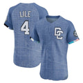 W.Nationals #4 Daylen Lile Player Blue City Connect Limited Fdoa Stitched Jerseys