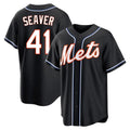 NY.Mets #41 Tom Seaver Player Black Fashion Out Game Fdoa Stitched Jerseys