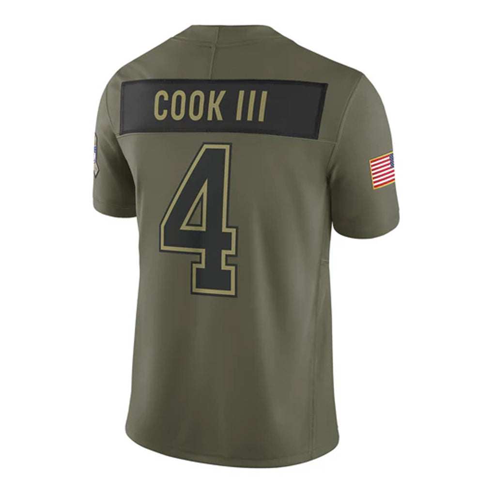 B.Bills #4 James Cook III Player Olive Salute to Service Limited Home Game Gdoa Stitched Jerseys