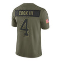 B.Bills #4 James Cook III Player Olive Salute to Service Limited Home Game Gdoa Stitched Jerseys