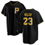 P.Pirates #23 Mitch Keller Player Black Home Game Fdoa Stitched Jerseys